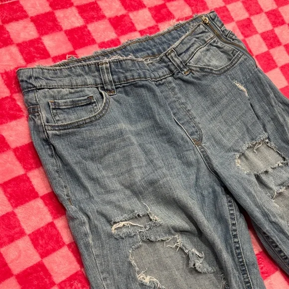 Distressed Blue Jeans for Women - Picture 2 of 7